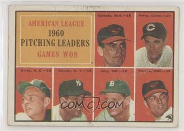 1961 Topps - [Base] #48 - League Leaders - Chuck Estrada, Jim Perry, Bud Daley, Art Ditmar, Frank Lary, Milt Pappas (Jim Perry Listed with Wrong Team on Back) [Good to VG‑EX]