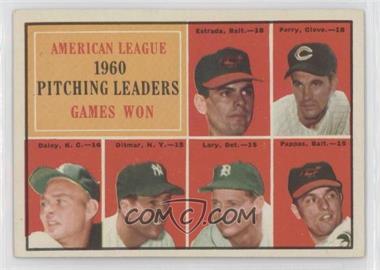 1961 Topps - [Base] #48 - League Leaders - Chuck Estrada, Jim Perry, Bud Daley, Art Ditmar, Frank Lary, Milt Pappas (Jim Perry Listed with Wrong Team on Back)