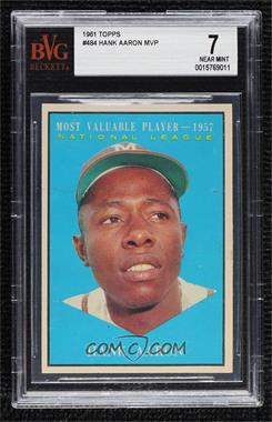 1961 Topps - [Base] #484 - Most Valuable Players - Hank Aaron [BVG 7 NEAR MINT]