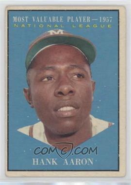 1961 Topps - [Base] #484 - Most Valuable Players - Hank Aaron