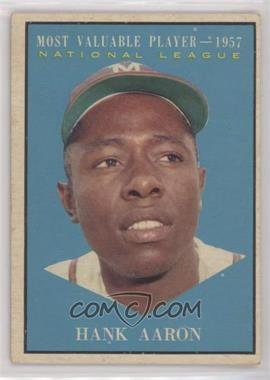 1961 Topps - [Base] #484 - Most Valuable Players - Hank Aaron