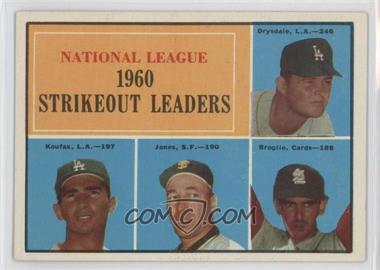 1961 Topps - [Base] #49 - League Leaders - Don Drysdale, Sandy Koufax, Sam Jones, Ernie Broglio