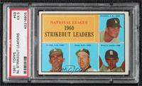 League Leaders - Don Drysdale, Sandy Koufax, Sam Jones, Ernie Broglio [PSA …