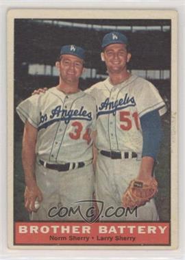 1961 Topps - [Base] #521 - Brother Battery (Norm Sherry, Larry Sherry)