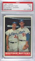 Brother Battery (Norm Sherry, Larry Sherry) [PSA 7 NM]