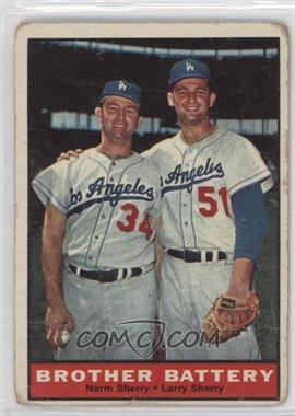 1961 Topps - [Base] #521 - Brother Battery (Norm Sherry, Larry Sherry) [COMC RCR Poor]