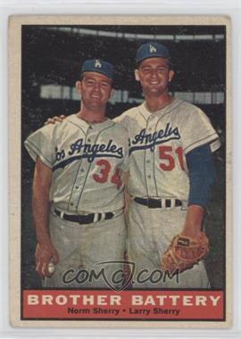 1961 Topps - [Base] #521 - Brother Battery (Norm Sherry, Larry Sherry)