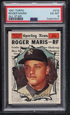 1961 Topps - [Base] #576 - High # - Roger Maris [PSA 6 EX‑MT]