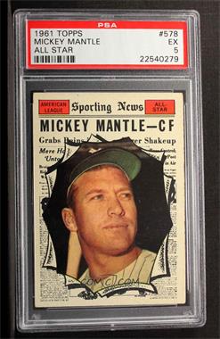 1961 Topps - [Base] #578 - High # - Mickey Mantle [PSA 5 EX]