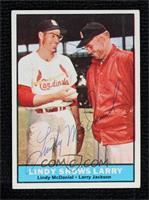 Lindy Shows Larry (Lindy McDaniel, Larry Jackson) [JSA Certified COA&…