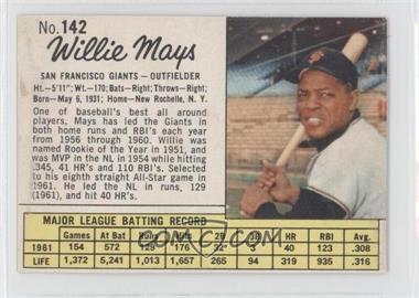 1962 Jell-O - [Base] #142 - Willie Mays [Noted]