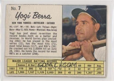 1962 Jell-O - [Base] #7 - Yogi Berra