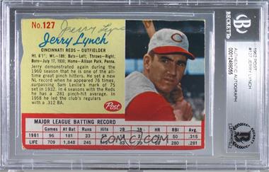 1962 Post - [Base] #127 - Jerry Lynch [BAS Authentic]