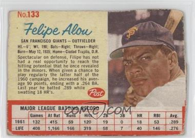 1962 Post - [Base] #133 - Felipe Alou [Good to VG‑EX]