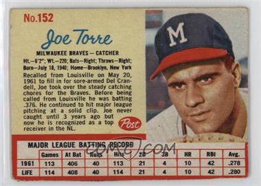 1962 Post - [Base] #152 - Joe Torre