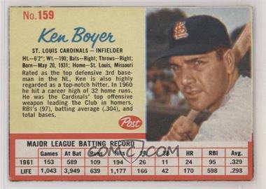 1962 Post - [Base] #159 - Ken Boyer