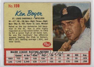 1962 Post - [Base] #159 - Ken Boyer