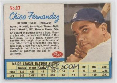 1962 Post - [Base] #17 - Chico Fernandez