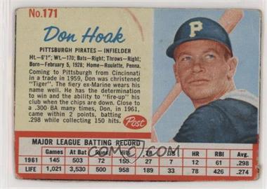 1962 Post - [Base] #171 - Don Hoak [Poor to Fair]