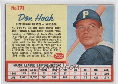 1962 Post - [Base] #171 - Don Hoak [Noted]