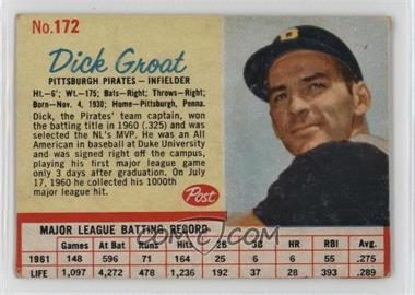 1962 Post - [Base] #172 - Dick Groat [Poor to Fair]