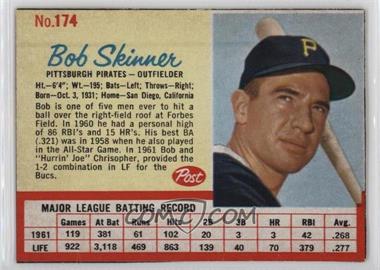 1962 Post - [Base] #174 - Bob Skinner