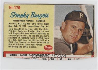1962 Post - [Base] #176 - Smoky Burgess [Good to VG‑EX]