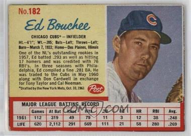 1962 Post - [Base] #182 - Ed Bouchee