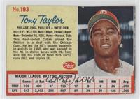 Tony Taylor [Noted]