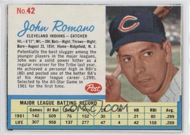 1962 Post - [Base] #42 - Johnny Romano