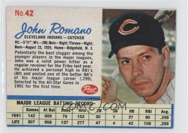 1962 Post - [Base] #42 - Johnny Romano [Authentic]