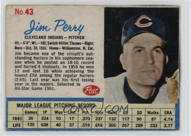 1962 Post - [Base] #43 - Jim Perry