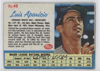 1962 Post - [Base] #49 - Luis Aparicio