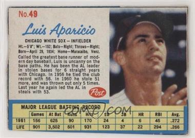 1962 Post - [Base] #49 - Luis Aparicio