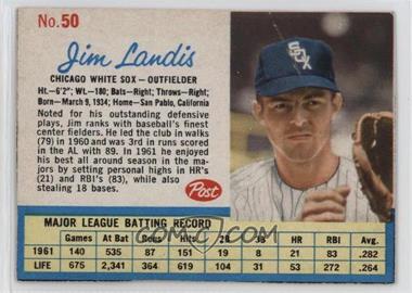 1962 Post - [Base] #50 - Jim Landis