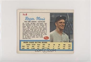 1962 Post - [Base] #6.2 - Roger Maris (Post Logo on Back)