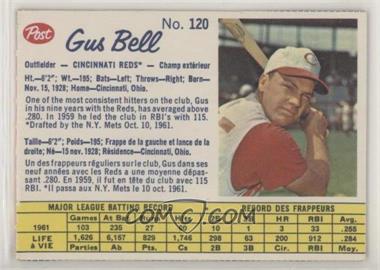 1962 Post Canadian - [Base] #120 - Gus Bell
