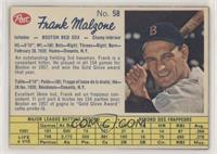 Frank Malzone [Noted]