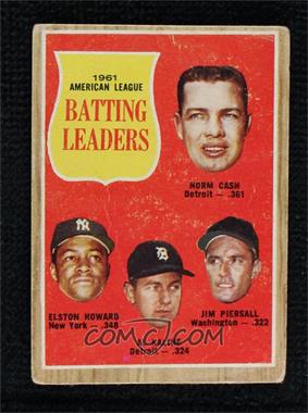 1962 Topps - [Base] - Venezuelan #51 - League Leaders - Norm Cash, Elston Howard, Al Kaline, Jim Piersall [Good to VG‑EX]