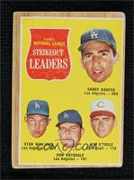 League Leaders - Sandy Koufax, Stan Williams, Don Drysdale, Jim O'Toole [Poor&n…