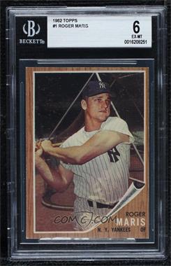 1962 Topps - [Base] #1 - Roger Maris [BGS 6 EX‑MT]