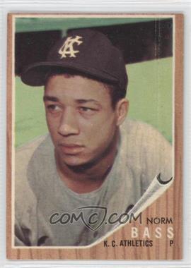 1962 Topps - [Base] #122.2 - Norm Bass (Green Tint) [COMC RCR Poor]