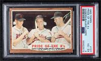 Pride of the A's - Norm Siebern, Hank Bauer, Jerry Lumpe [PSA 4 VG…