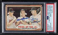 Pride of the A's - Norm Siebern, Hank Bauer, Jerry Lumpe [PSA/DNA 9 M…