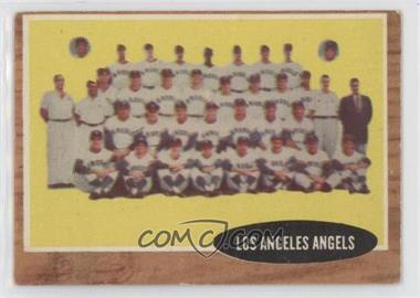 1962 Topps - [Base] #132.2 - Los Angeles Angels Team (Green Tint; Has Inset Photos)