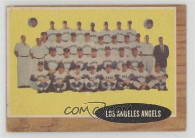 1962 Topps - [Base] #132.2 - Los Angeles Angels Team (Green Tint; Has Inset Photos)