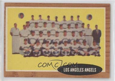 1962 Topps - [Base] #132.2 - Los Angeles Angels Team (Green Tint; Has Inset Photos)