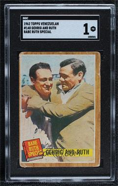 1962 Topps - [Base] #140.1 - Babe Ruth Special [SGC 1 PR]