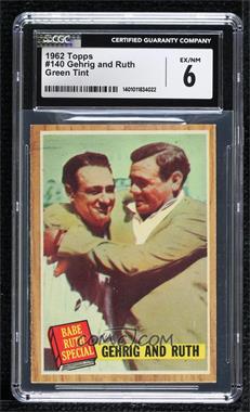 1962 Topps - [Base] #140.2 - Babe Ruth Special (Green Tint) [CGC 6 EX/NM]