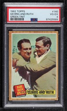 1962 Topps - [Base] #140.2 - Babe Ruth Special (Green Tint) [PSA 4 VG‑EX]